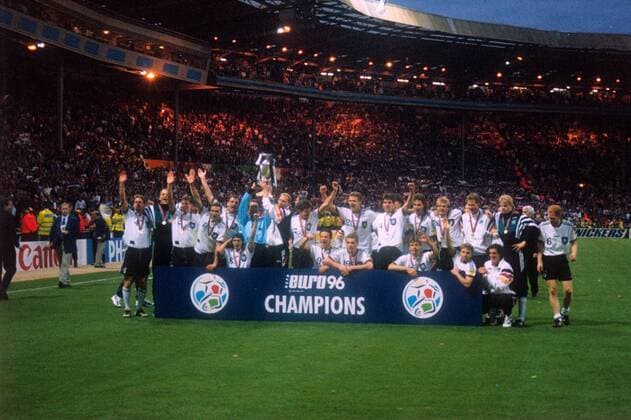 Fußball, EM Finale 1996 in London, Deutschland - Tschechien 2:1 n.V. Deutschland, Europameister 1996