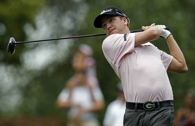 Aug. 17, 2013 - Knoxville, TN, United States of America - Richard Scott tees off during third round play of the News Sentinel Open Saturday, August 17, 2013 in Knoxville, Tenn. (Cal Media) PGA Golf Herren Web.com Tour AUG. 17 - ZUMAc04