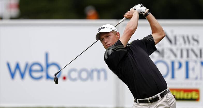 Aug. 17, 2013 - Knoxville, TN, United States of America - Peter Malnati tees off during third round play of the News Sentinel Open Saturday, August 17, 2013 in Knoxville, Tenn. (Cal Media) PGA Golf Herren Web.com Tour AUG. 17 - ZUMAc04