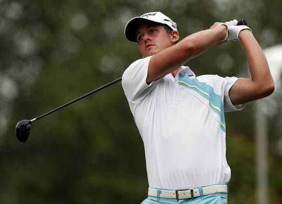 Aug. 17, 2013 - Knoxville, TN, United States of America - August 17, 2013: Andrew Putnam tees off during third round play of the News Sentinel Open at Fox Den Country Club Saturday, August 17, 2013 in Knoxville, Tenn. (Cal Media) PGA Golf Herren Web.com Tour AUG. 17 - ZUMAc04
