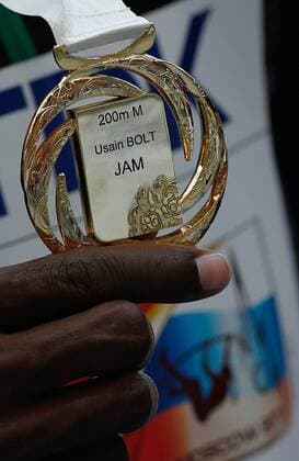 14TH IAAF WORLD CHAMPIONSHIPS. 200m. Team Jamaica. Usain BOLT.