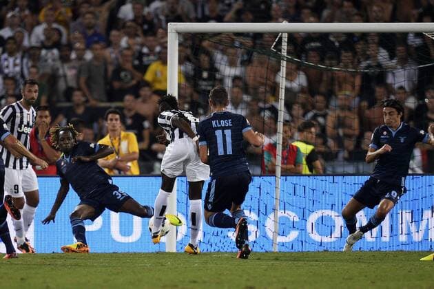 Paul Pogba Juventus gol 1-0 Goal celebration Roma 18 8 2013 Stadio Olimpico Football Calcio Supercoppa Italiana Juventus Vs Lazio Foto Andrea Staccioli Insidefoto andreaxstaccioli