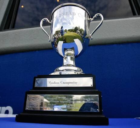 Aug. 18, 2013 - Greensboro, North Carolina, U.S - The Sam Snead Cup trophy displayed at the 2013 Wyndham Championship at Sedgefield Country Club. Golf 2013 - Wyndham Championship  - ZUMAh10