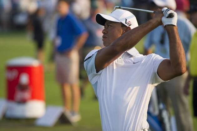 Aug. 21, 2013 - Jersey City, New Jersey, U.S - August 21, 2013: Tiger Woods (USA) hits at the driving range prior to The Barclays Fed Ex Pro-Am at Liberty National Golf Course in Jersey City, NJ. Kostas Lymperopoulos csm GOLF 2013: The Barclays Fed Ex Championship AUG 21 - ZUMAc04