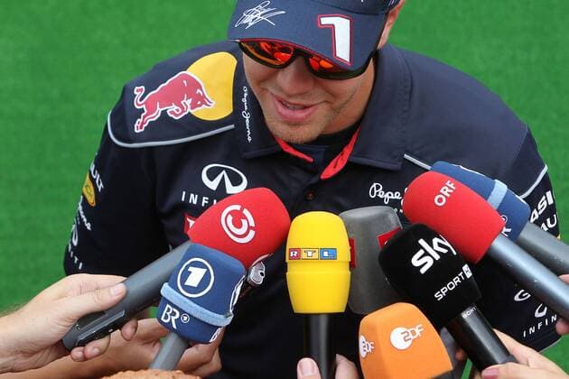 Motorsports: FIA Formula One World Championship 2013, Grand Prix of Belgium, 1 Sebastian Vettel (GER, Infiniti Red Bull Racing), xHOCHxZWEIx