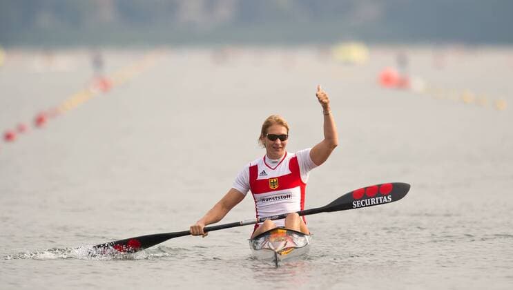Katrin WAGNER-AUGUSTIN (GER) Halbfinale K1 Frauen 500m am 29.08.2013 Kanurennsport Weltmeisterschaft 2013 in Duisburg, Deutschland,