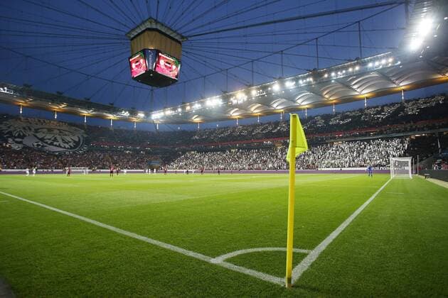 Choreografie der Eintrachtfankurven zum Europaleague Heimstart Fussball Europa League Quali, Eintracht Frankfurt, Europacup 2013 2014 EP_ROSK