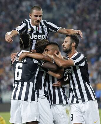 Arturo Vidal Juventus, Goal Celebration, Torino Serie A, Juventus Turin - Lazio Rom MarcoxBertorello