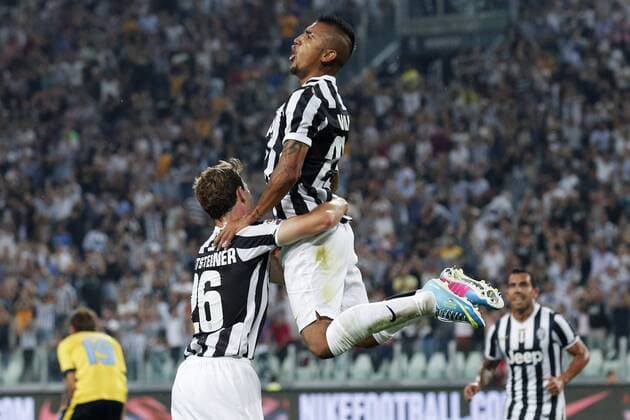 Arturo Vidal Juventus, Goal Celebration, Torino Serie A, Juventus Turin - Lazio Rom MarcoxBertorello