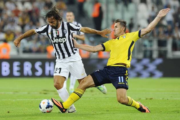 Mg Torino 31 08 2013 - campionato di calcio serie A Juventus Turin -Lazio Rom: Andrea Pirlo-Miroslav Klose 