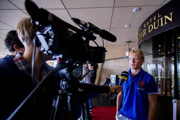 Dirk Kuyt of Holland Netherlands Team arrive in Noordwijk on September 2, 2013 at Grand Hote Huis ter Duin at Noordwijk aan Zee, The Netherlands. Netherlands Team arrive in Noordwijk World Cup qualifier 2013 2014 xVIxLaurensxLindhoutxIVx 1767661