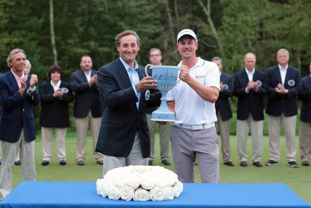 September 2, 2013: Henrik Stenson is all smiles after winning the Deutsche Bank Championship at TPC Boston, Norton, MA on September 2, 2013. GOLF: SEP 02 PGA Golf Herren - Deutsche Bank Championship - Final Round Icon20142539 EDITORIAL USE ONLY
