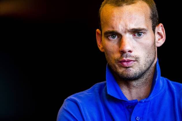 Wesley Sneijder of Holland during the press meeting of the Netherlands on September 4, 2013 at Grand Huis ter Duin in Noordwijk aan Zee, The Netherlands. Press Meeting Dutch Team World Cup qualifier 2013 2014 xVIxLaurensxLindhoutxIVx 1770986
