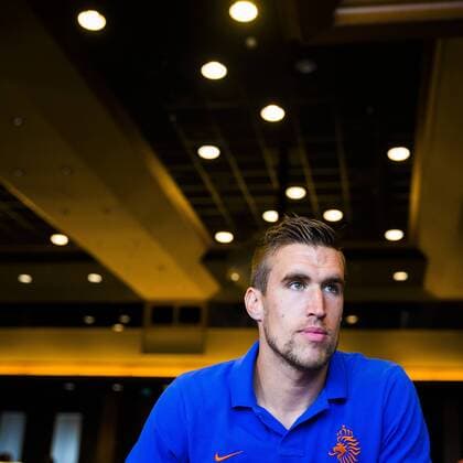 Kevin Strootman of Holland during the press meeting of the Netherlands on September 4, 2013 at Grand Huis ter Duin in Noordwijk aan Zee, The Netherlands. Press Meeting Dutch Team World Cup qualifier 2013 2014 xVIxLaurensxLindhoutxIVx 1771547