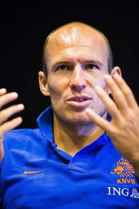 Arjen Robben of Holland during the press meeting of the Netherlands on September 4, 2013 at Grand Huis ter Duin in Noordwijk aan Zee, The Netherlands. Press Meeting Dutch Team World Cup qualifier 2013 2014 xVIxLaurensxLindhoutxIVx 1771562
