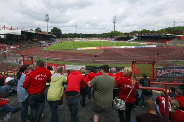 Fußball, Stadiongeschichte Rot-Weiß Oberhausen Sport, Fussball, Stadion Niederrhein in Oberhausen, Stadionansicht, Regionalliga West, 2013 2014, Rot Weiß Oberhausen