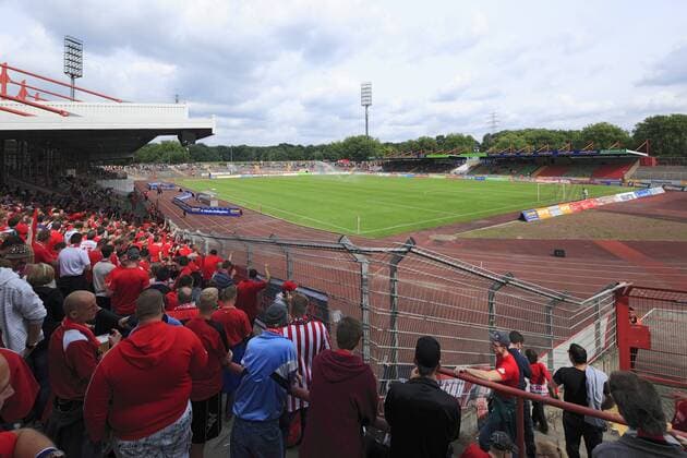 Fußball, Stadiongeschichte Rot-Weiß Oberhausen Sport, Fussball, Stadion Niederrhein in Oberhausen, Stadionansicht, Regionalliga West, 2013 2014, Rot Weiß Oberhausen