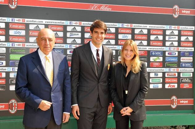 AC Mailand - Präsentation von Neuzugang Kaka - hier mit Adriano Galliani und Barbara Berlusconi