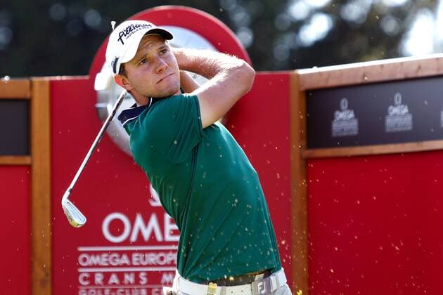 Crans Montana, Schweiz, 05.09.2013, erster Tag der Omega European Masters, Maximilian Kiefer GER Golfturnier