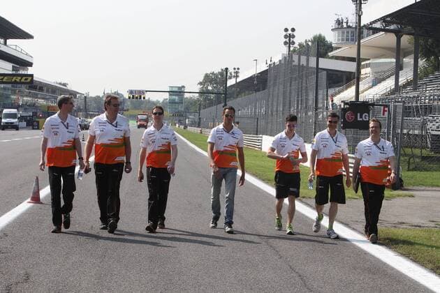 Adrian Sutil, mit seinem Team Sahara Force India, formula 1 GP, Italien in Monza, 06.09.2013 - Adrian Sutil, formula 1 GP, Italien,