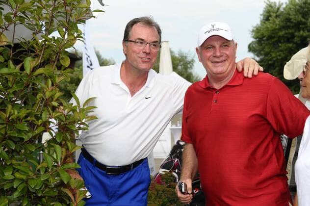Clemens Tönnies (FC Schalke 04) und Uli Hoeneß (FC Bayern München) 3. Aktion Kinderträume Verein der Deutschen Fleischwirtschaft e.V.) Golf-Charity Veranstaltung Golf Cup Golfanlage St. Leon-Rot St. Leon-Rot Golf, golfen 06.09.2013