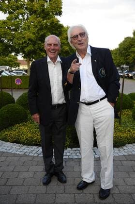 Rudi Altig und Günther Maria Halmer 3. Aktion Kinderträume Verein der Deutschen Fleischwirtschaft e.V.) Golf-Charity Veranstaltung Golf Cup Golfanlage St. Leon-Rot St. Leon-Rot Golf, golfen 06.09.2013