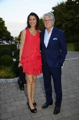 Marcel Reif mit Ehefrau Marion 3. Aktion Kinderträume Verein der Deutschen Fleischwirtschaft e.V.) Golf-Charity Veranstaltung Golf Cup Golfanlage St. Leon-Rot St. Leon-Rot Golf, golfen 06.09.2013