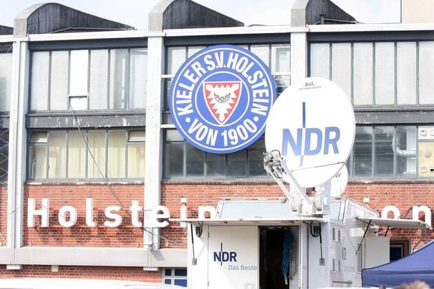 Kiel, 7. September 2013 - Sport, Fußball, 3. Liga, Saison 2013 2014, Holstein Kiel - : NDR überträgt das Spiel live im Internet