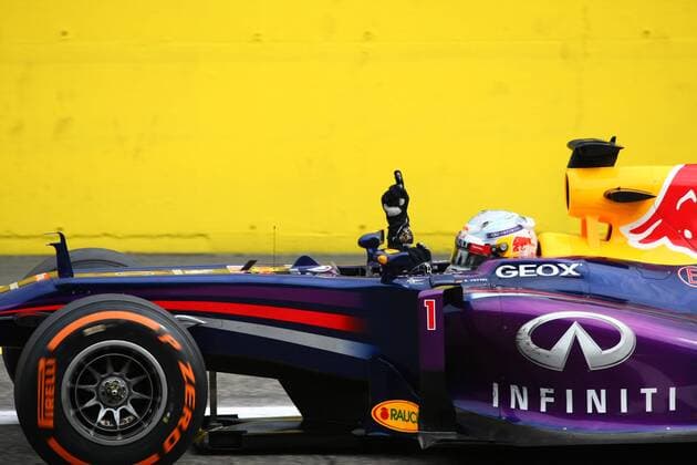 08.09.2013- Race, Sebastian Vettel (GER) Red Bull Racing RB9 win the race 