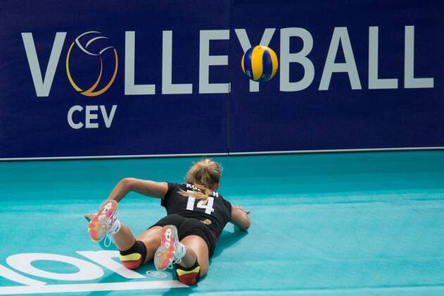 Volleyball, Europameisterschaft 2013, Deutschland vs. Türkei Tuerkei 08.09.13, Gerry-Weber-Stadion, Halle Westfalen Abwehr Margareta Kozuch ( 14 GER)