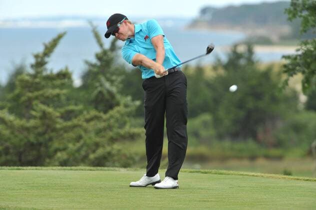 08 September 2013: Nathan Kimsey hits a nice drive off the 2nd tee box during the 44th Walker Cup at National Golf Links of America Southampton, NY GOLF: SEP 08 USGA - Walker Cup Icon20133415 EDITORIAL USE ONLY