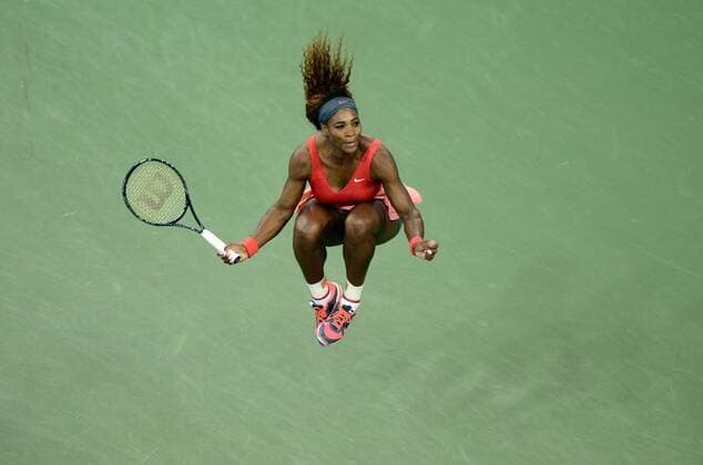 Serena Williams of the United States celebrates after the women s singles final at the U.S. Open tennis championships in New York, the United States, Sept. 8, 2013. (Xinhua Wang Lei) US-NEW YORK-TENNIS-US OPEN-WOMEN S SINGLES FINAL 