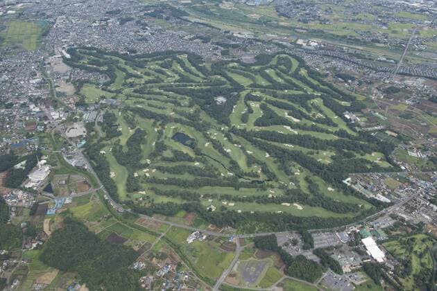 Kasumigaseki Country Club: Tokyo, Japan: Aerial view of proposed venue for the 2020 Summer Olympic Games. NoxThirdxPartyxSales  (HZWB000123)