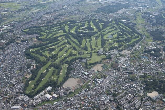 Kasumigaseki Country Club: Tokyo, Japan: Aerial view of proposed venue for the 2020 Summer Olympic Games. NoxThirdxPartyxSales  (HZWB000126)