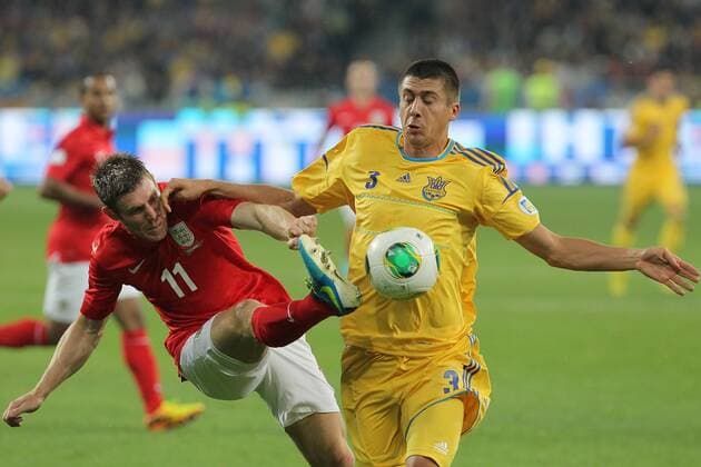 WM Qualifikation Kiew, Ukraine - England - Yevhen Khacheridi , James Milner 
