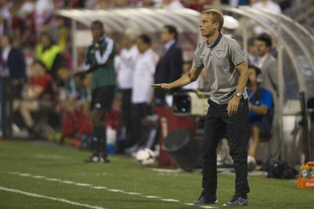 Sept. 10, 2013 - Columbus, Ohio, U.S - September 10, 2013: US Men s National Team head coach jurgen Klinsmann calls his team down in the first half during the U.S. Men s National Team vs. Mexico National Team- World Cup Qualifier match at Columbus Crew Stadium - Columbus, OH. SOCCER 2013: US Men s National Team vs Mexico National Team SEP 10 - ZUMAc04
