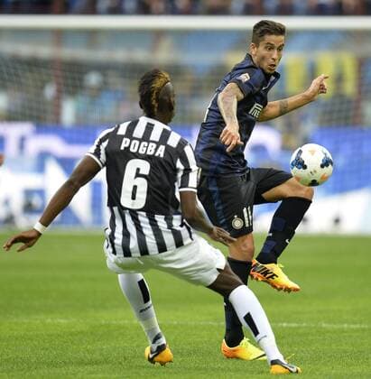 Paul Pogba Juventus, Ricardo Alvarez Inter - Mailand 14-09-2013 Stadio Giuseppe Meazza, San Siro - Serie A Inter Mailand vs Juventus Turin andreaxstaccioli