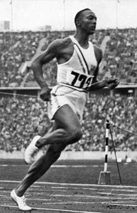 1936 Olympics, Berlin - Jesse Owens on day two. His world record of 10, 2 sec was not recognized. On the opening day (2 August 1936), Jesse Owens set a world record of 10.2 seconds in a trial heat of the 100-metre dash, although the record was later disallowed because the wind was in his favour. (Jesse Owens stellt im 2. Lauf der zweiten Vorlaufserie seinen (nicht anerkannten) 10, 2 Sek.-Weltrekord auf.) Â  UnitedArchives00835136