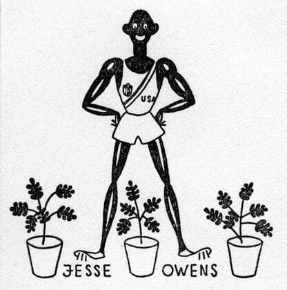 1936 Olympics, Berlin - Jesse Owens - James Cleveland Jesse Owens (September 12, 1913 - March 31, 1980) was an American track and field athlete. He participated in the 1936 Summer Olympics in Berlin, Germany where he achieved international fame by winning four gold medals; one each in the 100 meters, the 200 meters, the long jump, and as part of the 4x100 meter relay team. Â  UnitedArchives00835139