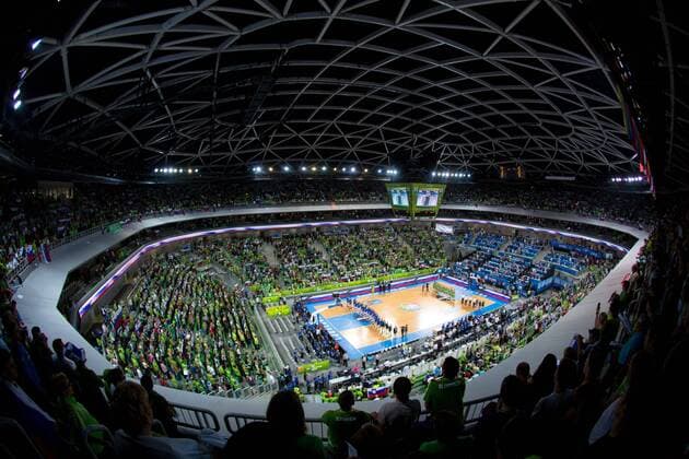 16.09.2013, SRC Stozice, Ljublijana, SLO, Eurobasket EM 2013, Finnland vs Slowenien, im Bild View on the arena during the Eurobasket EM 2013 match between Finland and Slovenia at the SRC Stozice in Ljubljana, Slowenia on 2013 09 16. EP_SPIDA E
