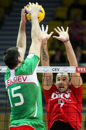 21.09.2013, Gdynia - Eurovolley 2013, Germany - Bulgaria, Todor Nikolaev Aleksiev (BUL), Gyorgy Grozer (GER), - ZUMAc04