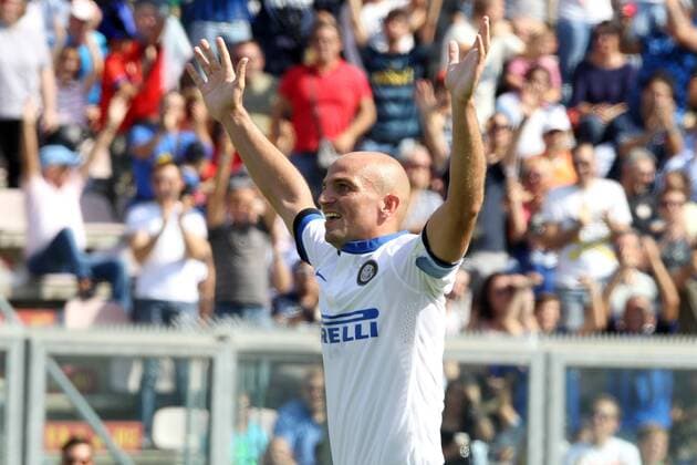 Goal Celebration ESTEBAN CAMBIASSO Inter Serie A - US Sassuolo Calcio Vs Inter Milan - lucaxpagliaricci