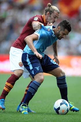 Antonio Candreva Lazio, Federico Balzaretti Roma Serie A AS Roma - Lazio Rom AntoniettaxBaldassarre