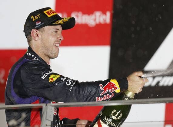 Motorsports: FIA Formula One World Championship 2013, Grand Prix of Singapore, 1 Sebastian Vettel (GER, Infiniti Red Bull Racing), xHOCHxZWEIx