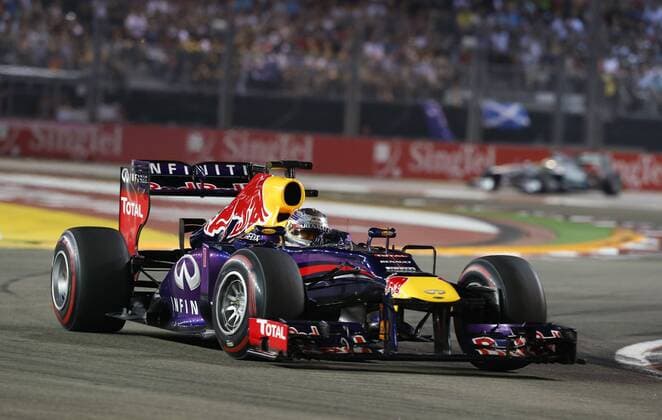 Motorsports: FIA Formula One World Championship 2013, Grand Prix of Singapore, 1 Sebastian Vettel (GER, Infiniti Red Bull Racing), xHOCHxZWEIx