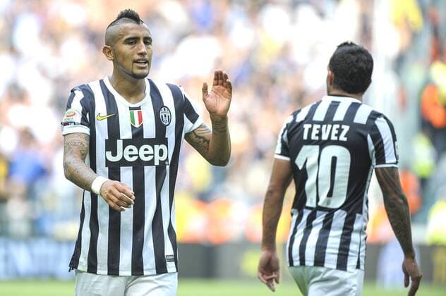 Arturo Vidal , Carlitos Tevez Juventus Serie A Juventus Turin - Hellas Verona federicoxtardito