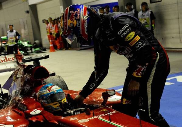 Fernando Alonso, Scuderia Ferrari, Mark Webber, Red Bull Racing, formula 1 GP, Singapore, 22.09.2013, Photo:mspb Lukas Gorys Fernando Alonso, Mark Webber, formula 1 GP, Singapore,