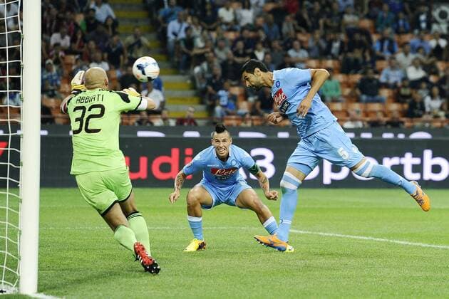 Serie A AC Milan - SSC Napoli gol Miguel Angel Britos 