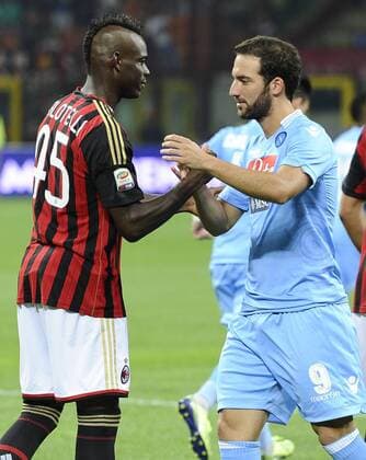 Serie A AC Milan - SSC Napoli Mario Balotelli-Gonzalo Higuain 