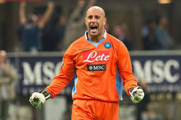 Pepe Reina (Napoli), SEPTEMBER 22, 2013 - Football Soccer : Italian Serie A match between AC Milan 1-2 Napoli at Giuseppe Meazza Stadium in Milan, Italy, NoxThirdxPartyxSales  ( bxlb050256)